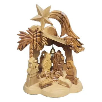 Nativity stable with shooting star