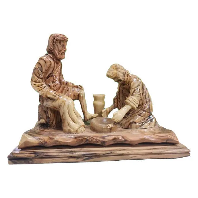Jesus washing the disciples' feet, on base