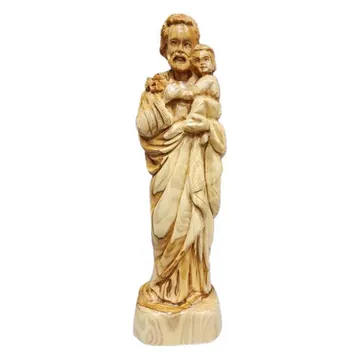 Joseph holding Baby Jesus