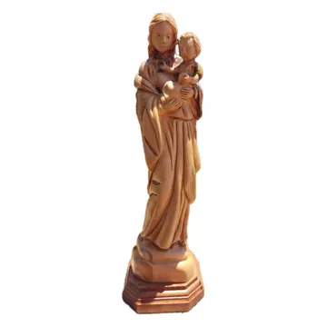 Mary with Child statue on base