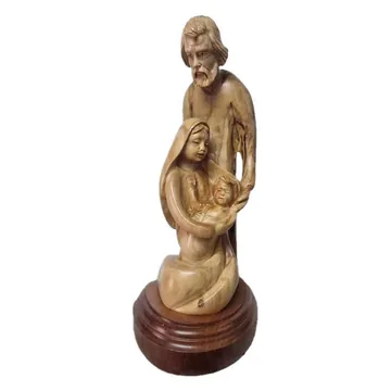 Holy Family statue on base
