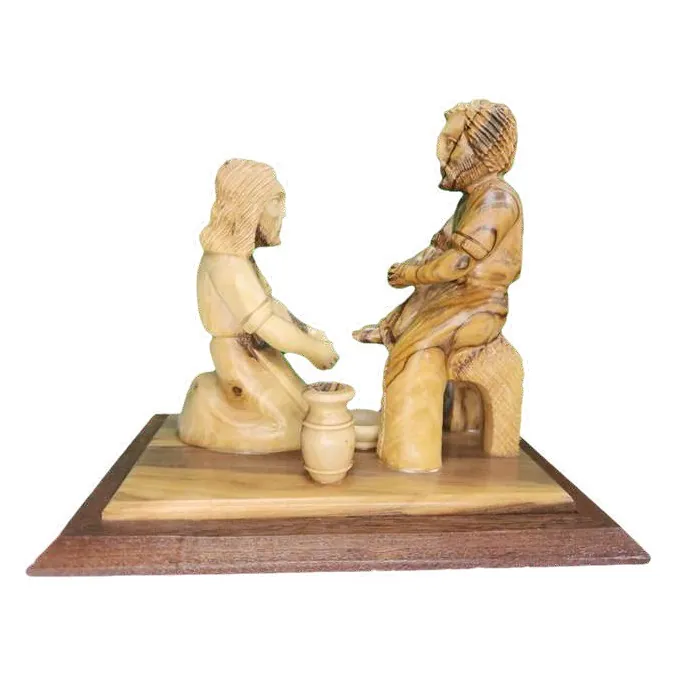 Jesus washing the disciples' feet, on base