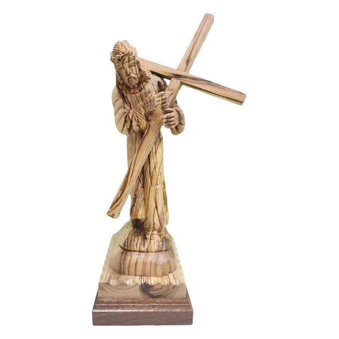 Jesus carrying the cross, on base