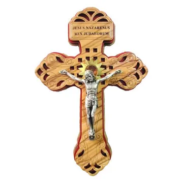 Wall crucifix with inscription