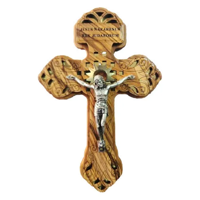 Wall crucifix with inscription