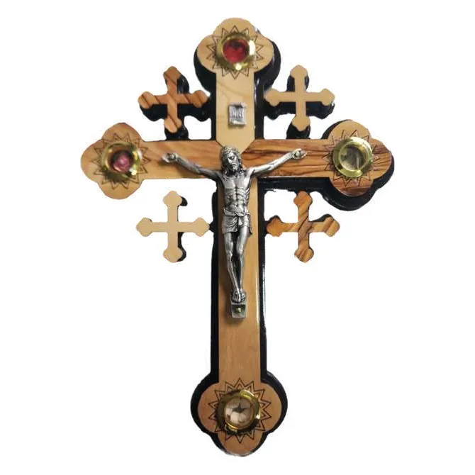 Budded wall crucifix