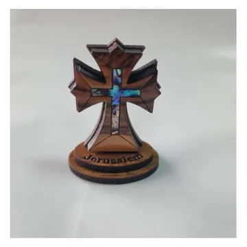Mini standing cross with inlay