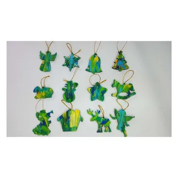 Painted ornaments, pack of 2 (random designs)