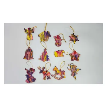 Painted ornaments, pack of 2 (random designs)