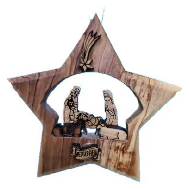 Star ornament with nativity