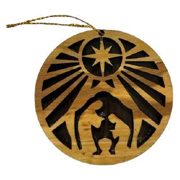 Star of Bethlehem round ornament, flat cut-out