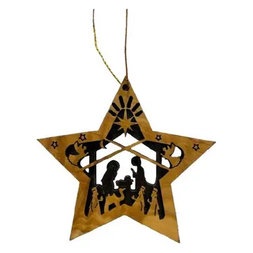 Star nativity ornament, flat cut-out