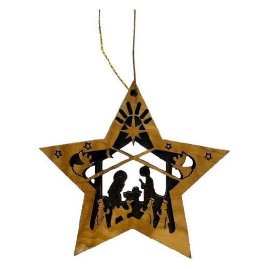 Star nativity ornament, flat cut-out