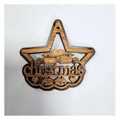 Merry Christmas star ornament
