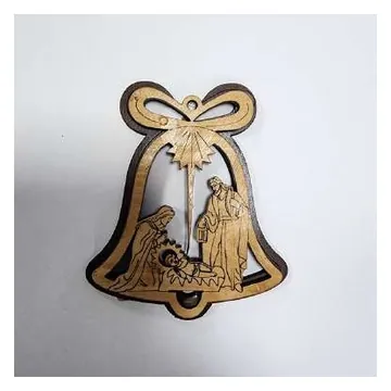 Bell ornament with nativity