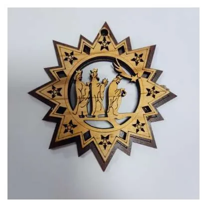 Star ornament with nativity