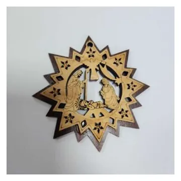 Star ornament with nativity