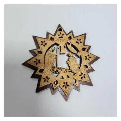 Star ornament with nativity