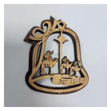Bethlehem bell ornament with Holy Family