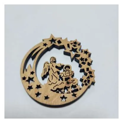 Shooting star mini ornament with nativity