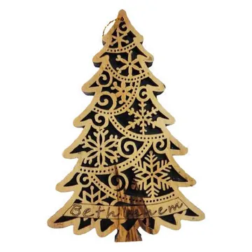 Lace-cut Christmas tree ornament