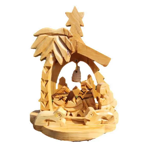 Nativity stable with bell