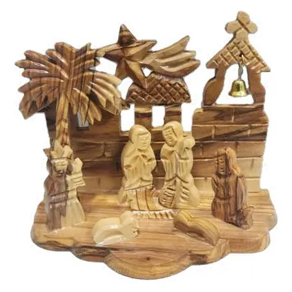 Nativity stable with bell tower
