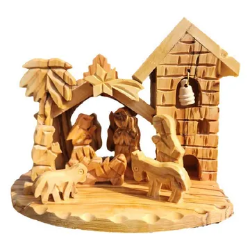 Nativity stable with bell tower