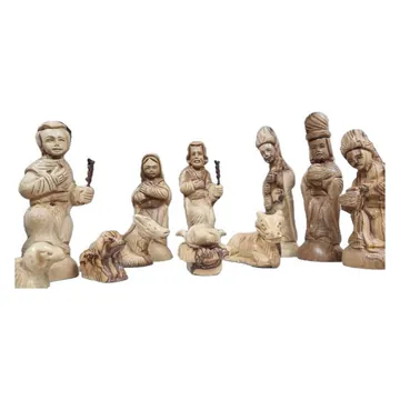 Nativity figure set, large, light wood