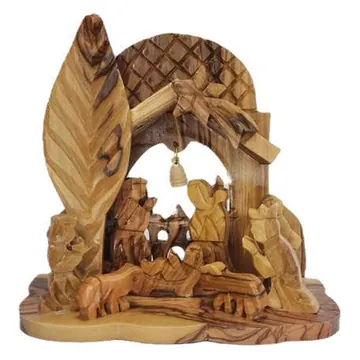 Nativity with palm-leaf arch