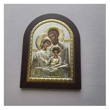 Silver icon of the Holy Family
