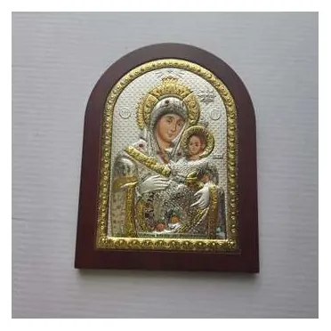 Silver icon of Mary and Child
