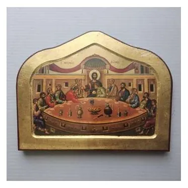 Gold-leaf icon of the Last Supper