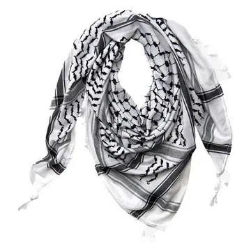 Palestinian keffiyeh, black and white