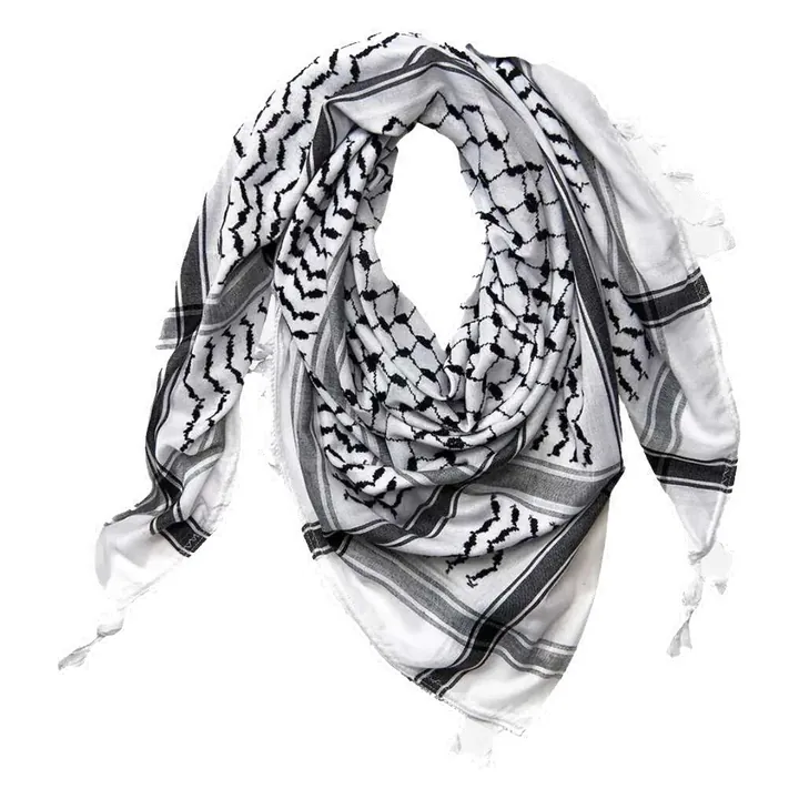Palestinian keffiyeh, black and white