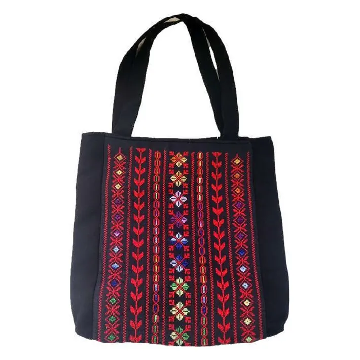 Embroidered tote bag (tatreez), red