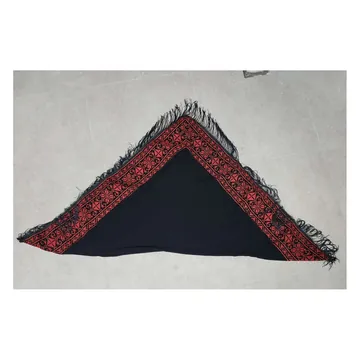 Embroidered triangle shawl