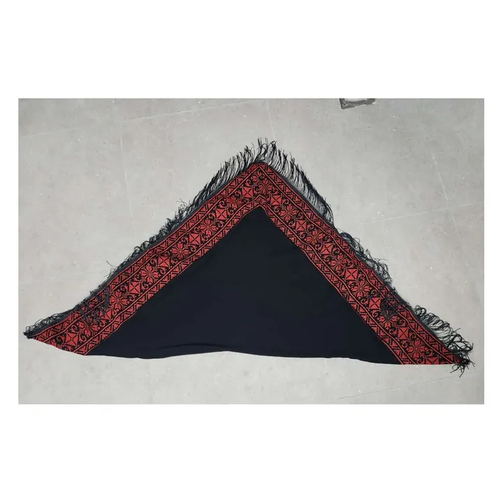 Embroidered triangle shawl