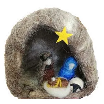 Felt nativity cave, small