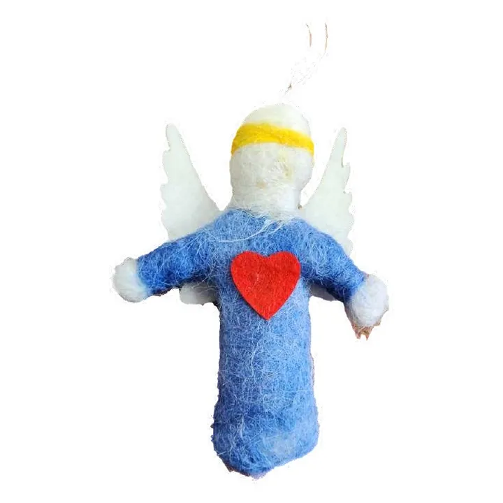 Felt angel with heart