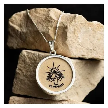 Jerusalem stone pendant, Jesus
