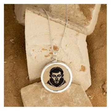 Jerusalem stone pendant, Jesus