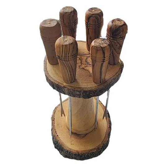 Cheese picks, set of 6 with stand