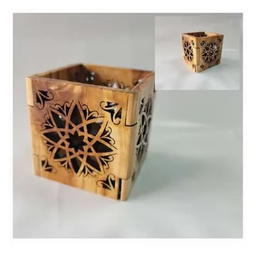 Tea light holder, star pattern
