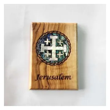 Jerusalem magnet with mother-of-pearl Jerusalem cross