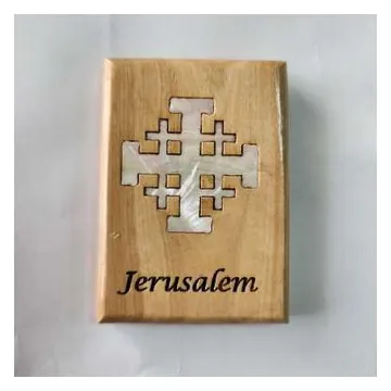Jerusalem magnet with mother-of-pearl Jerusalem cross
