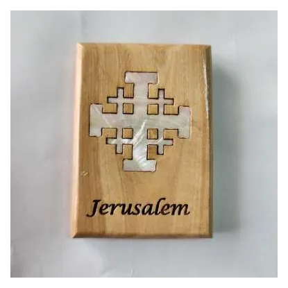 Jerusalem magnet with mother-of-pearl Jerusalem cross