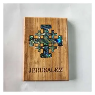 Jerusalem magnet with shell Jerusalem cross