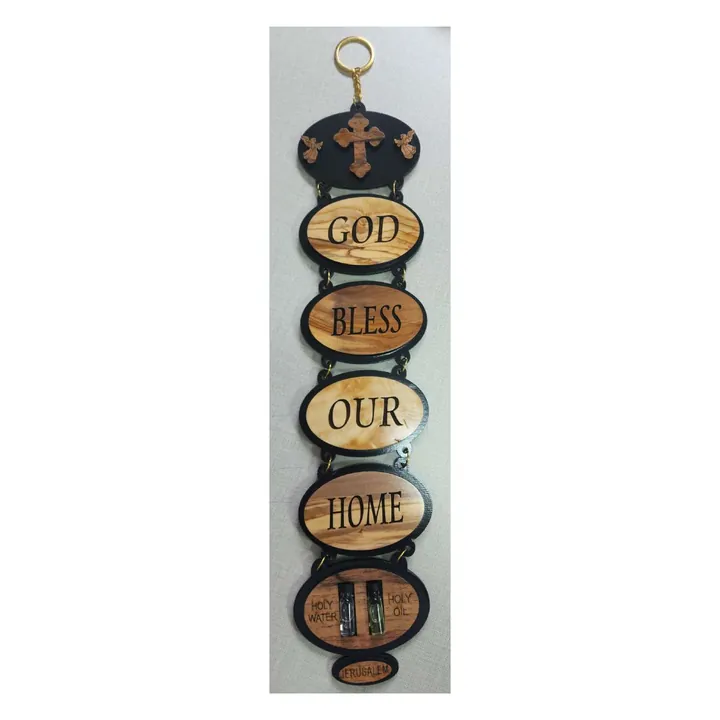 Hanging God Bless Our Home blessing