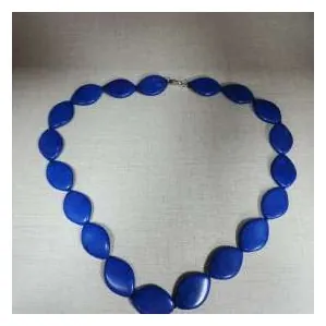 Blue bead necklace